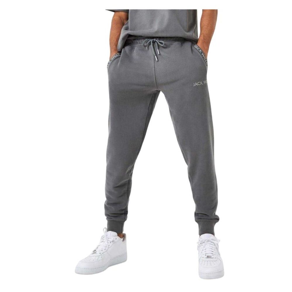 Jack Wills Mens Jacquard Slim Joggers / Washed Khaki